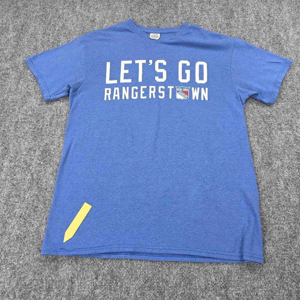 New York Rangers Shirt Mens Medium Blue NHL Hockey Delta Pro Weight Rangerstown - Picture 12 of 15
